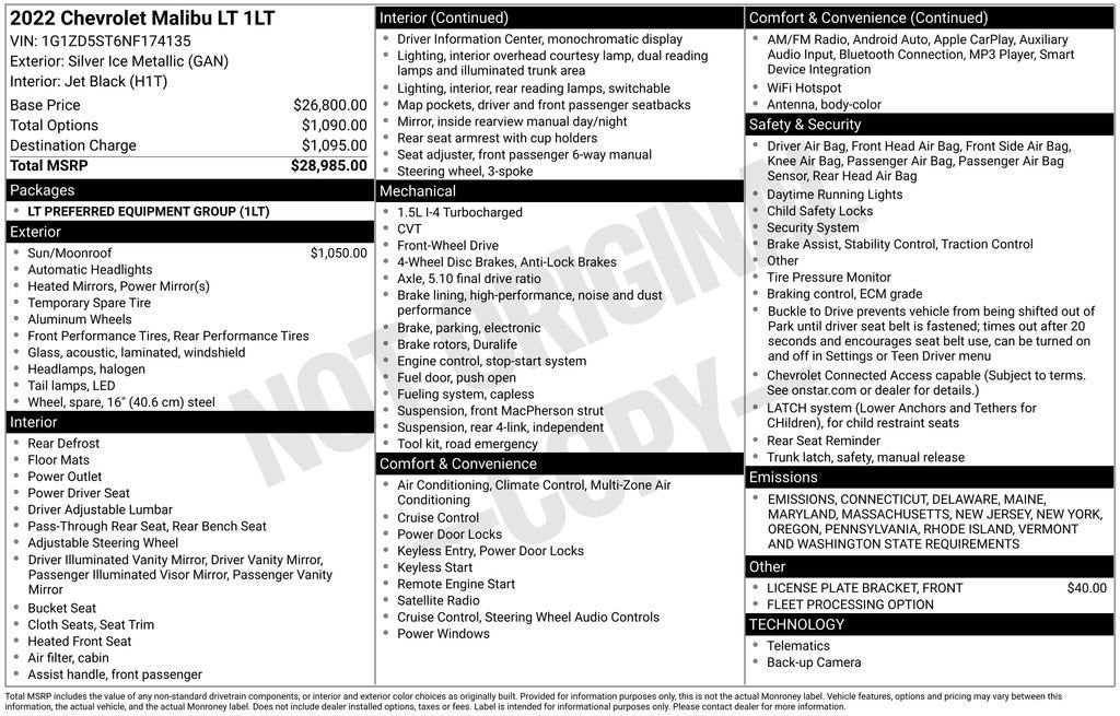 2022 Chevrolet Malibu LT