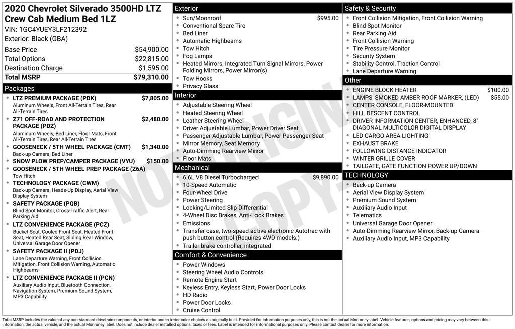 2020 Chevrolet Silverado 3500 HD LTZ