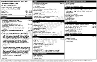 2021 Chevrolet Colorado 4WD Work Truck
