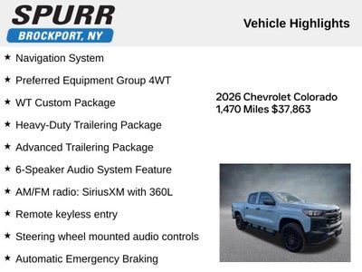 2026 Chevrolet Colorado WT