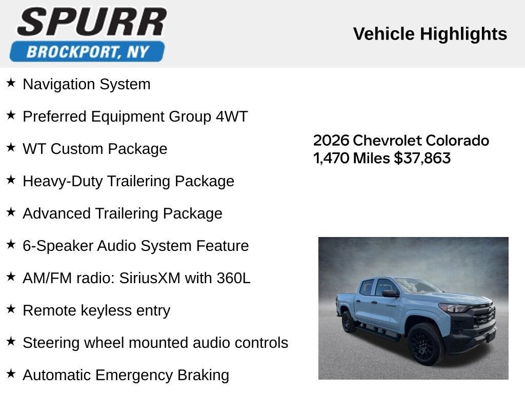 2026 Chevrolet Colorado WT