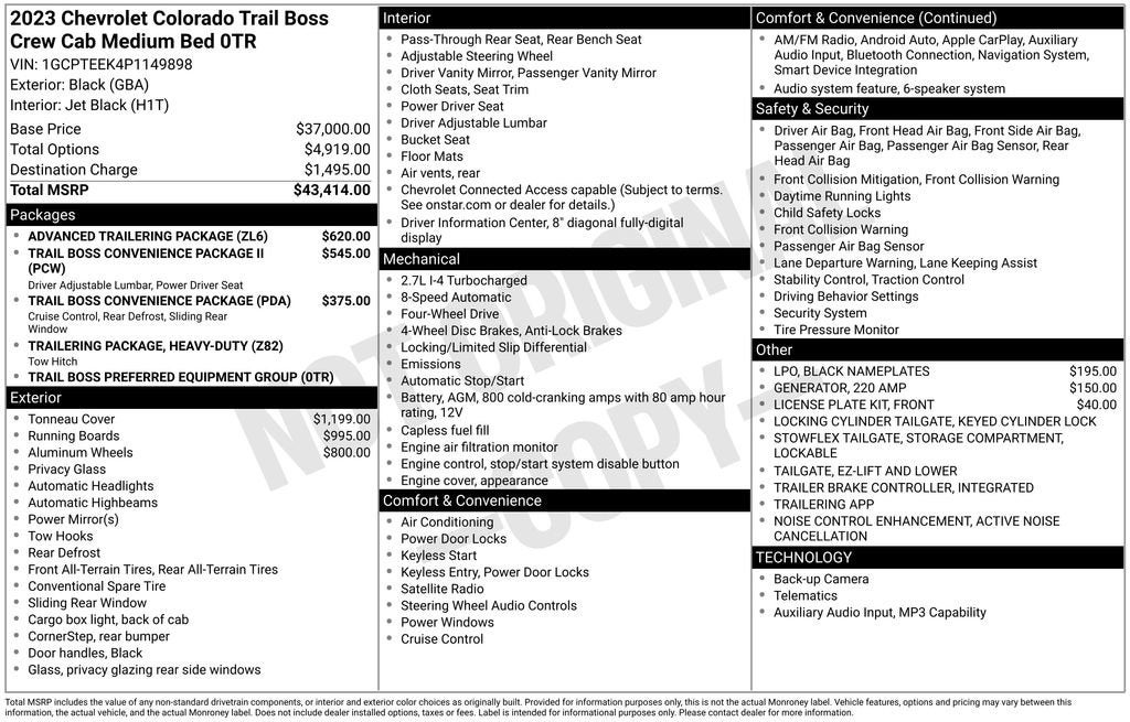 2023 Chevrolet Colorado Trail Boss