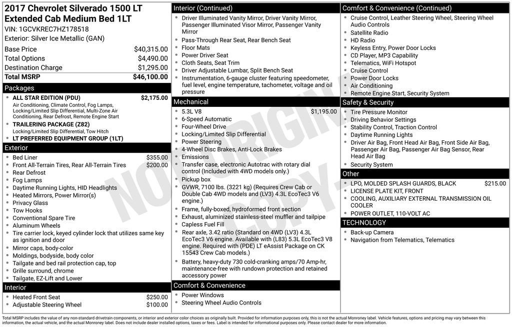 2017 Chevrolet Silverado 1500 LT