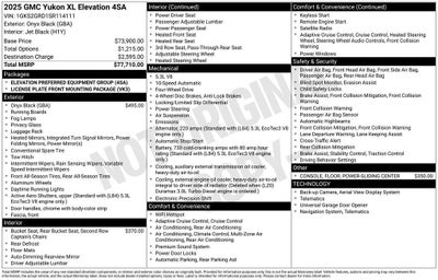 2025 GMC Yukon XL Elevation