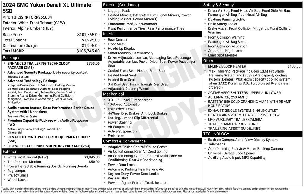 2024 GMC Yukon XL Denali Ultimate