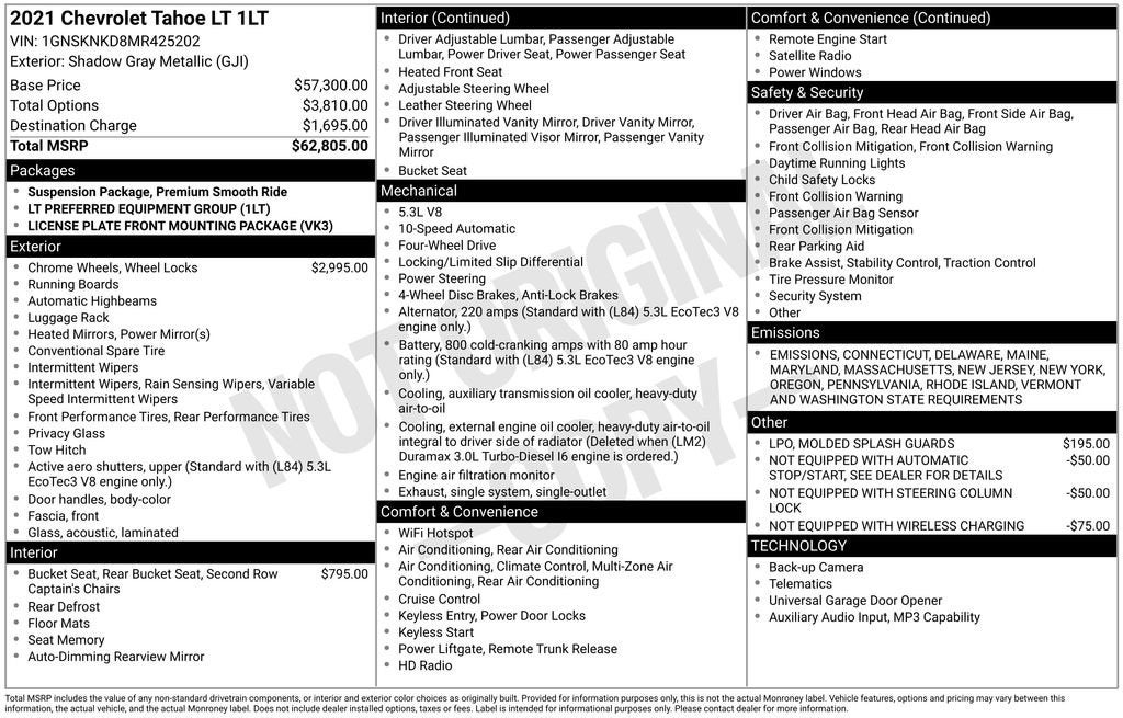 2021 Chevrolet Tahoe LT