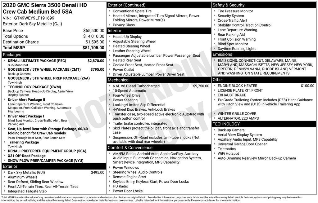 2020 GMC Sierra 3500 HD Denali