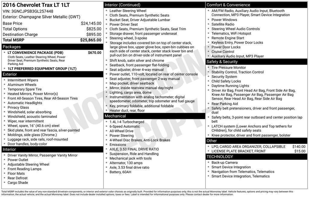 2016 Chevrolet Trax LT