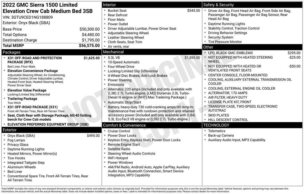 2022 GMC Sierra 1500 Limited Elevation