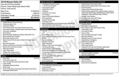 2018 Nissan Kicks SV