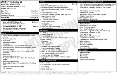 2024 Toyota Camry SE