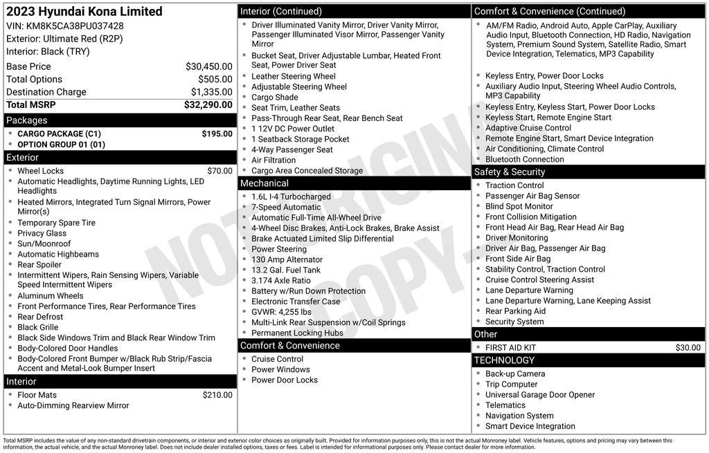 2023 Hyundai Kona Limited