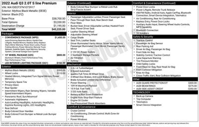 2022 Audi Q3 S line Premium