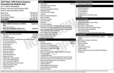 2019 RAM 1500 Classic Express