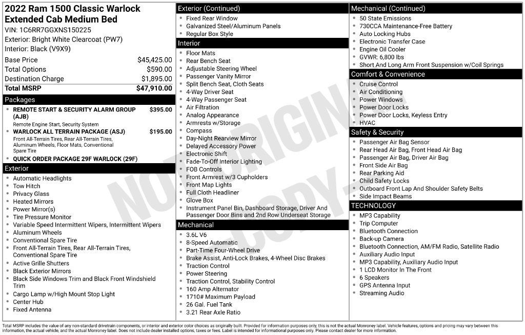 2022 RAM 1500 Classic Warlock
