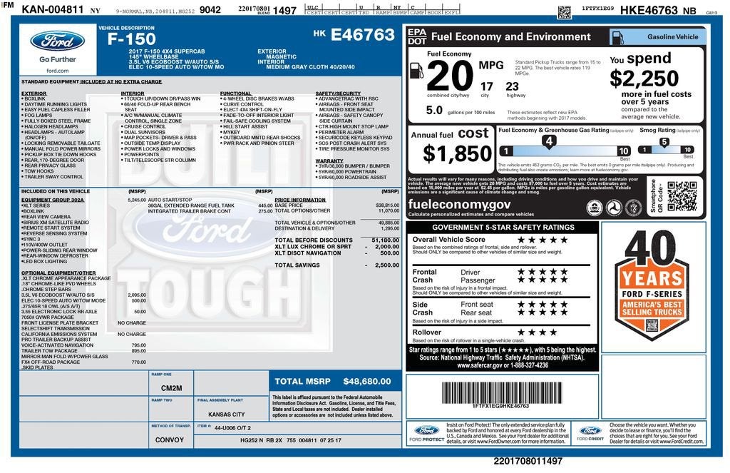 2017 Ford F-150 XL