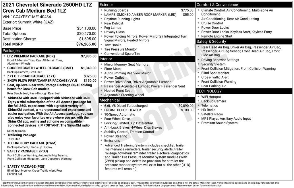 2021 Chevrolet Silverado 2500 HD LTZ