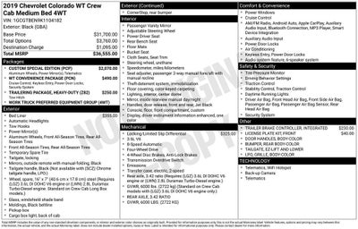 2019 Chevrolet Colorado 4WD Work Truck