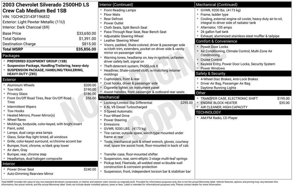 2003 Chevrolet Silverado 2500 HD LS