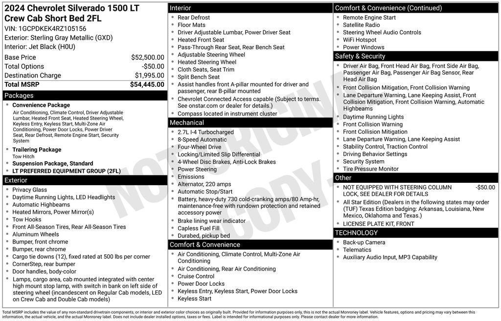 2024 Chevrolet Silverado 1500 LT (2FL)