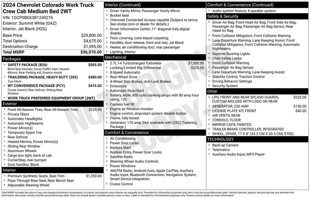 2024 Chevrolet Colorado WT