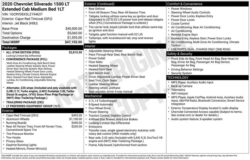 2020 Chevrolet Silverado 1500 LT