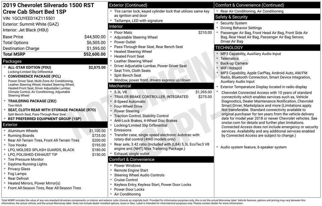 2019 Chevrolet Silverado 1500 RST