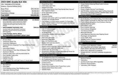 2023 GMC Acadia SLE