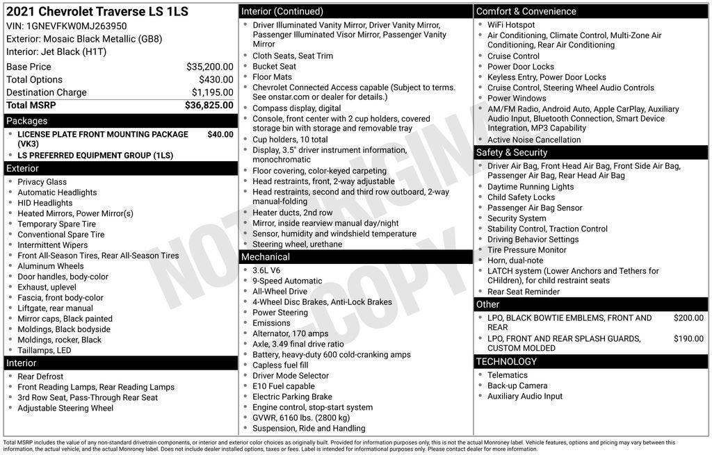 2021 Chevrolet Traverse LS