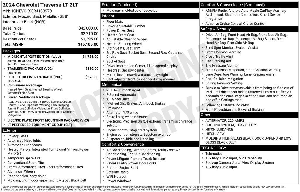 2024 Chevrolet Traverse LT