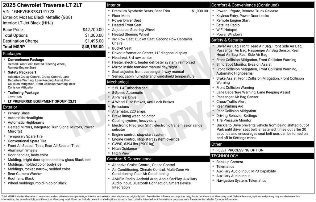 2025 Chevrolet Traverse LT