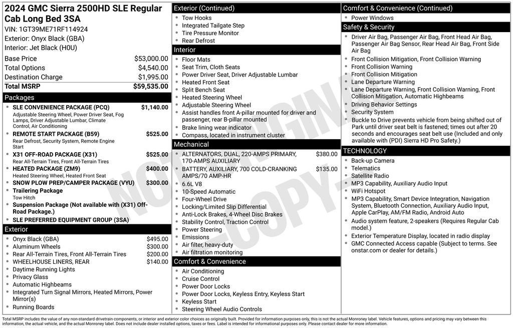 2024 GMC Sierra 2500 HD SLE