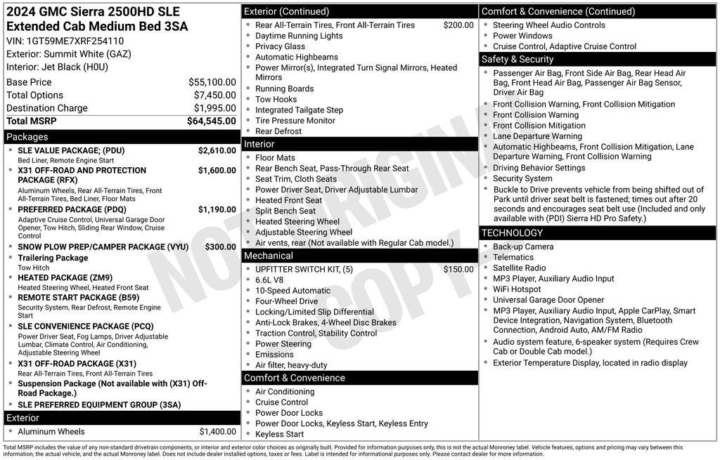 2024 GMC Sierra 2500 HD SLE