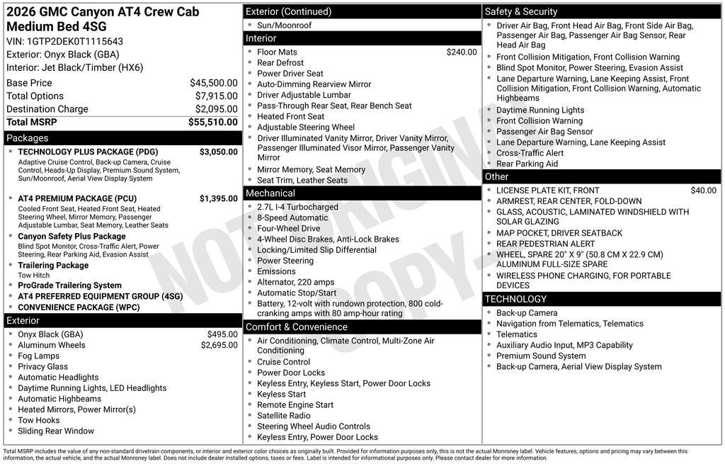 2026 GMC Canyon AT4