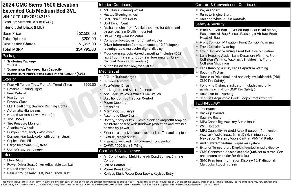 2024 GMC Sierra 1500 Elevation