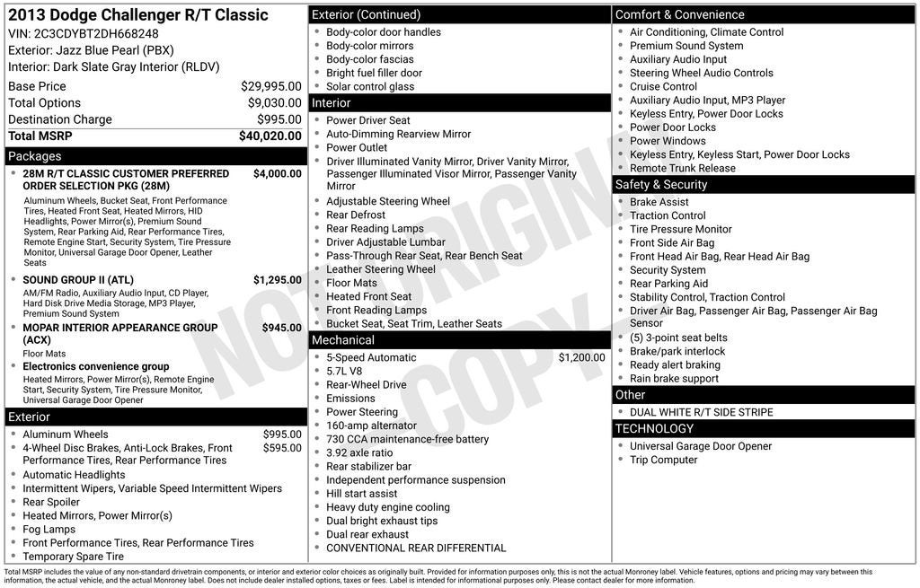 2013 Dodge Challenger R/T Classic