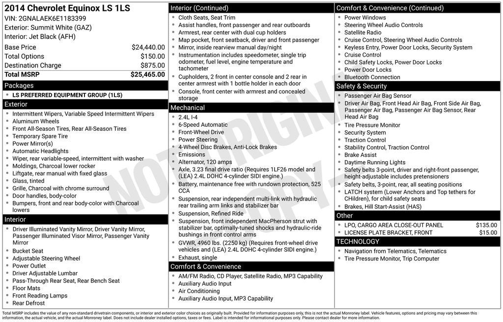 2014 Chevrolet Equinox LS
