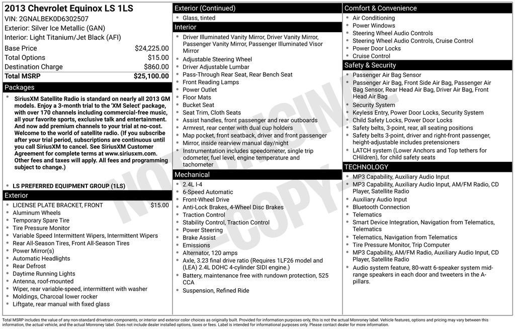 2013 Chevrolet Equinox LS