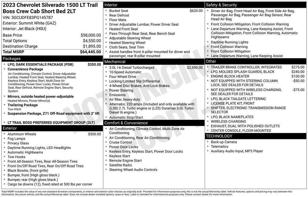 2023 Chevrolet Silverado 1500 LT Trail Boss