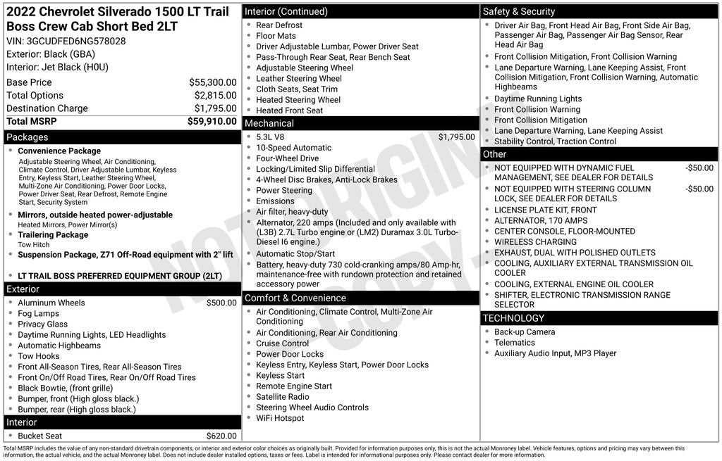 2022 Chevrolet Silverado 1500 LT Trail Boss
