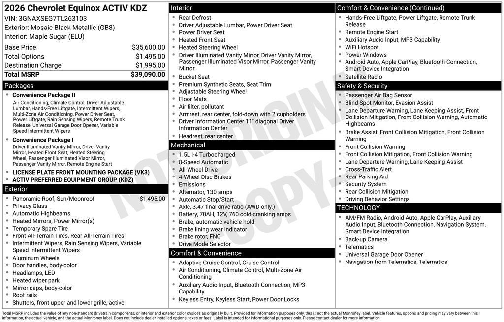 2026 Chevrolet Equinox ACTIV