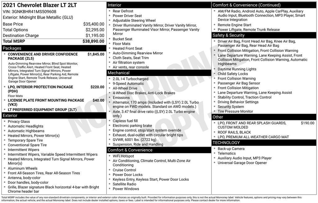 2021 Chevrolet Blazer LT