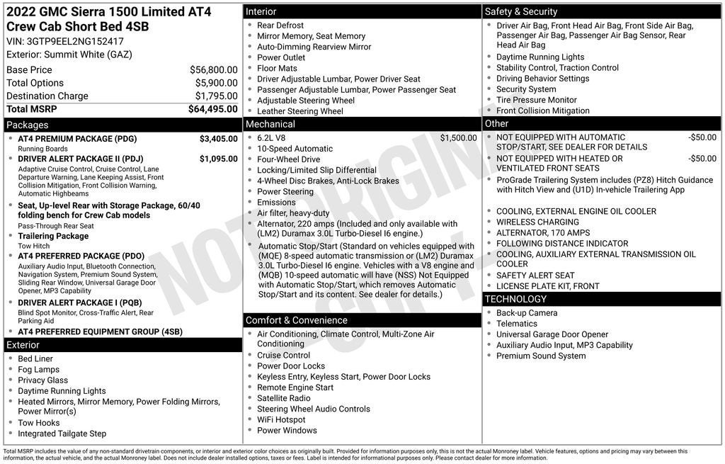 2022 GMC Sierra 1500 Limited AT4