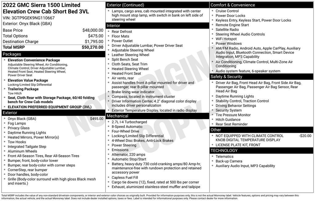 2022 GMC Sierra 1500 Limited Elevation