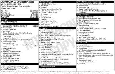 2020 Mazda Mazda CX-30 Select Package
