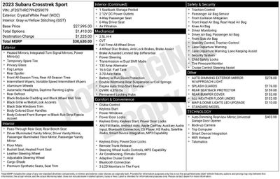 2023 Subaru Crosstrek Sport