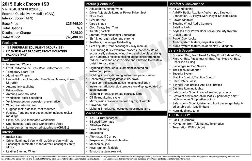 2015 Buick Encore BASE