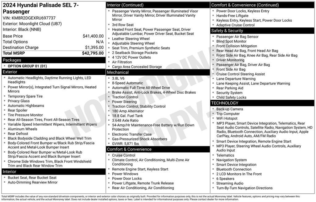 2024 Hyundai Palisade SEL 7P