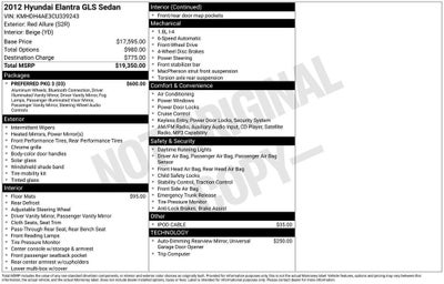 2012 Hyundai Elantra GLS