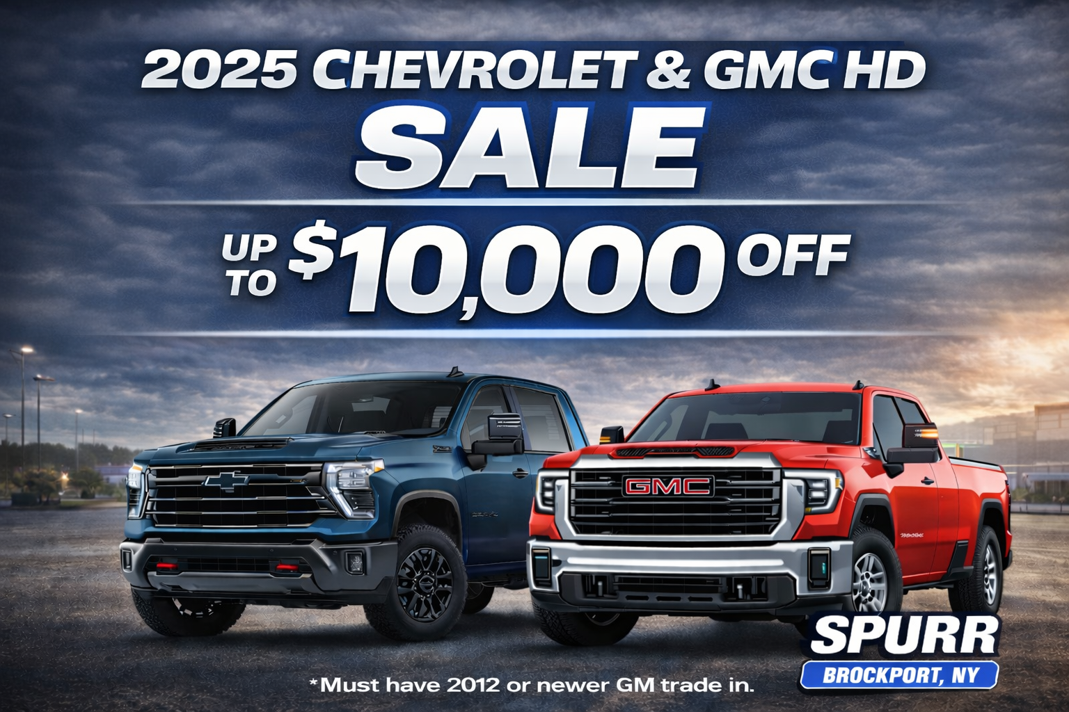 2025 Chevrolet and GMC HD sale $10,000 off